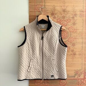Vintage Oleg Cassini Tan Quilted Lightweight Vest